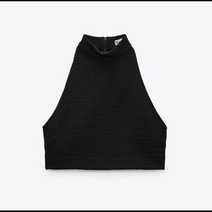 Zara Cropped Halter Top